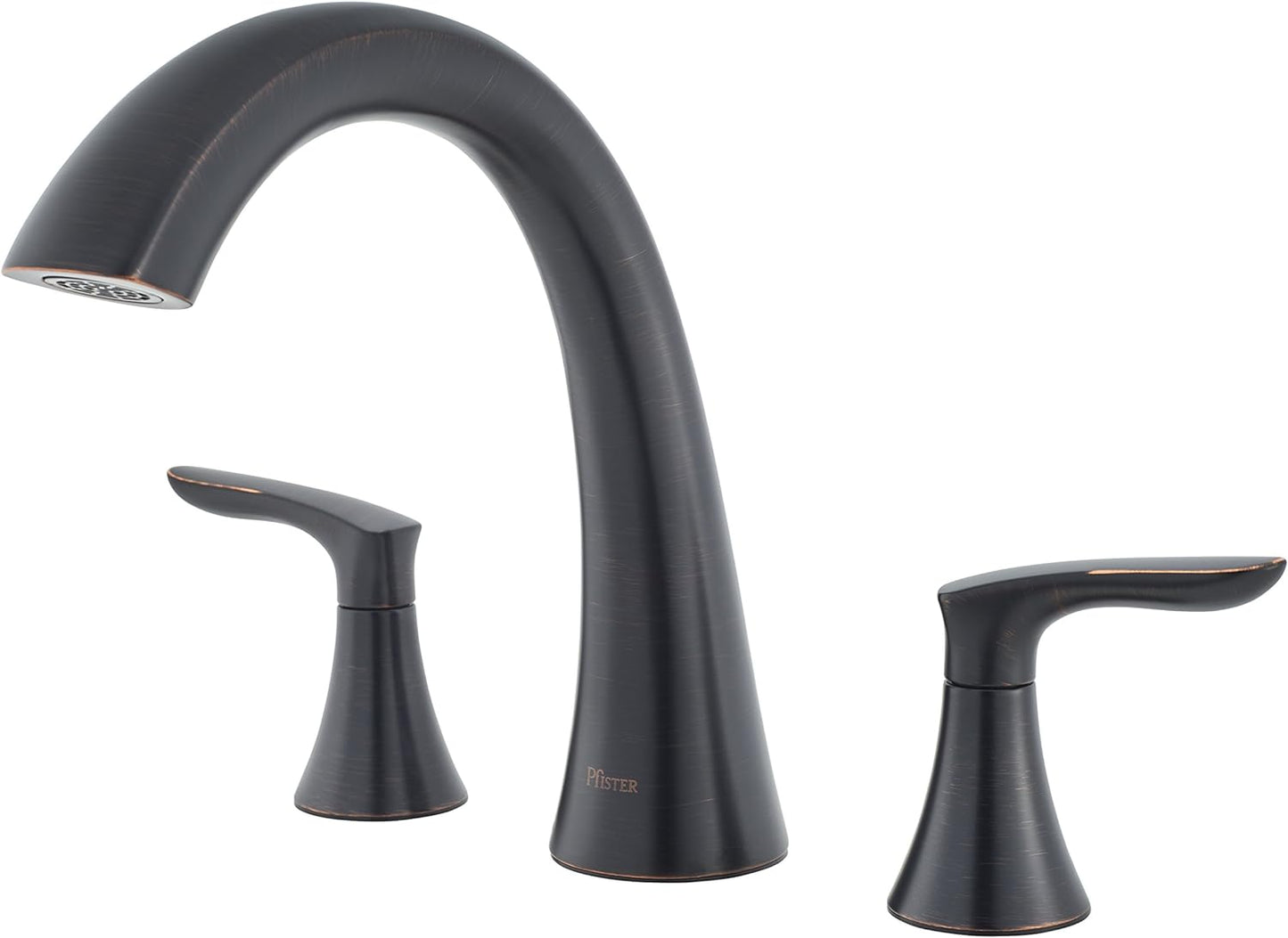 Pfister Weller Roman Bathtub Faucet (Valve Sold Separately), 2-Handle, 3-Hole, Matte Black Finish, RT65WRB