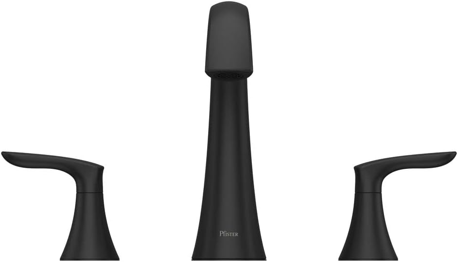 Pfister Weller Roman Bathtub Faucet (Valve Sold Separately), 2-Handle, 3-Hole, Matte Black Finish, RT65WRB