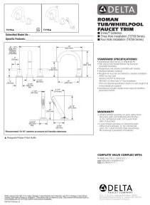 Delta Trinsic Roman Tub Faucet, Brushed Gold Deck Mount Bathtub Faucet, Champagne Bronze T2759-CZ (Valve Not Included)