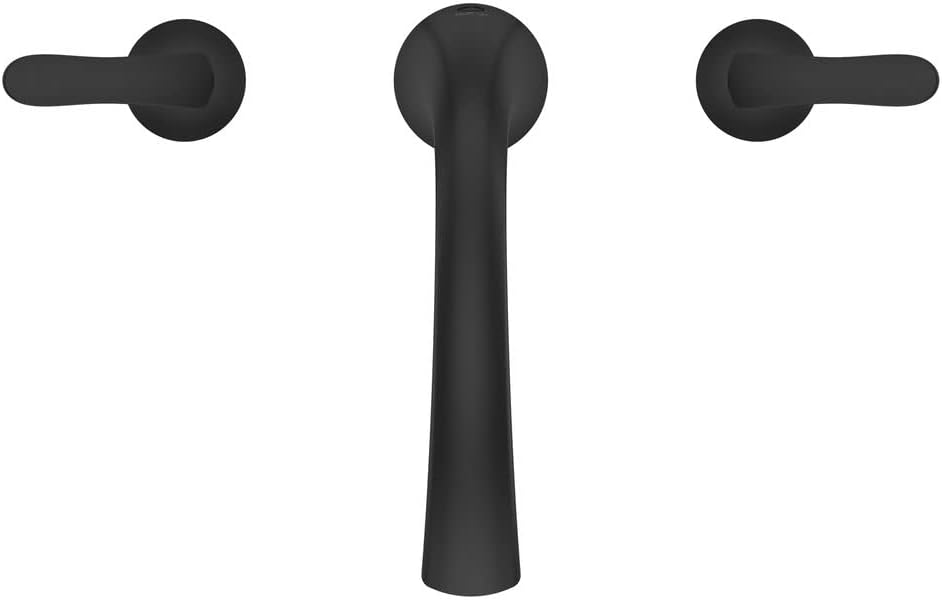 Pfister Weller Roman Bathtub Faucet (Valve Sold Separately), 2-Handle, 3-Hole, Matte Black Finish, RT65WRB