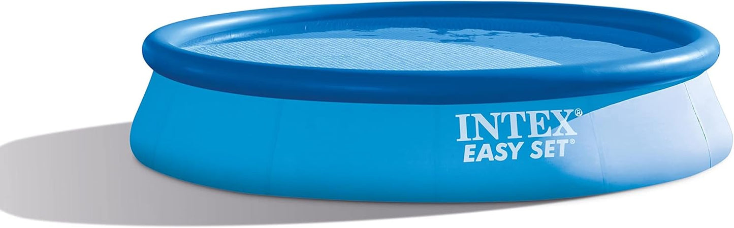 INTEX 26165EH Easy Set Inflatable Swimming Pool Set: 15ft x 42in – Includes 1000 GPH Cartridge Filter Pump – Removable Ladder – Pool Cover – Ground Cloth