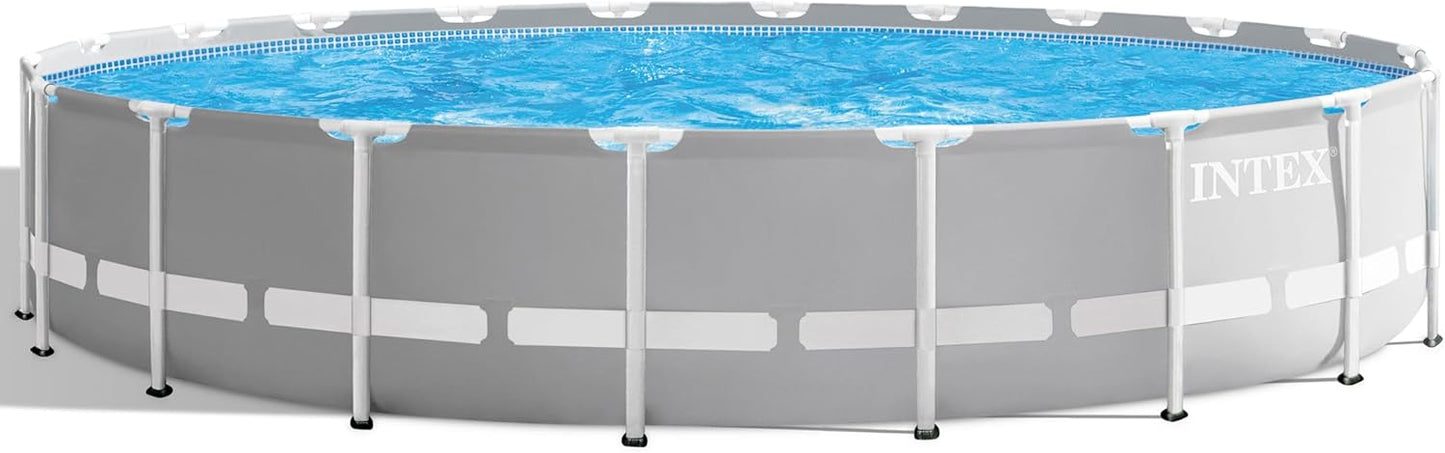 Intex 26711EH Prism Frame Premium Above Ground Swimming Pool Set: 12ft x 30in – Includes 530 GPH Cartridge Filter Pump – SuperTough Puncture Resistant – Rust Resistant – 1718 Gallon Capacity