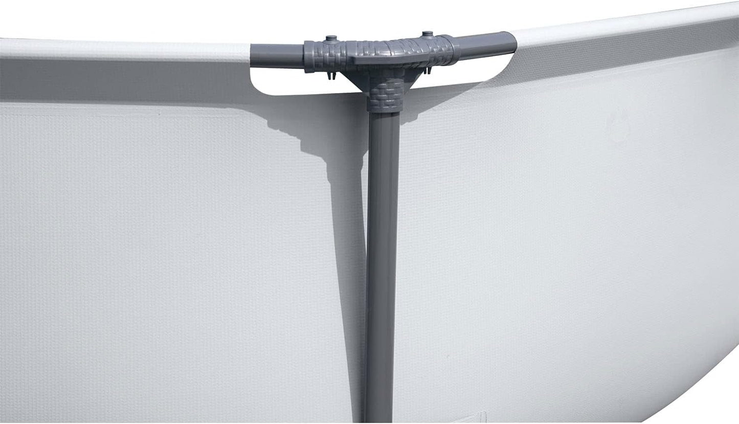 Bestway Steel Pro MAX 10 Foot x 30 Inch Round Metal Frame Above Ground Outdoor Backyard Swimming Pool Set with 330 GPH Filter Pump