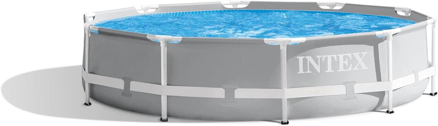 Intex 26711EH Prism Frame Premium Above Ground Swimming Pool Set: 12ft x 30in – Includes 530 GPH Cartridge Filter Pump – SuperTough Puncture Resistant – Rust Resistant – 1718 Gallon Capacity