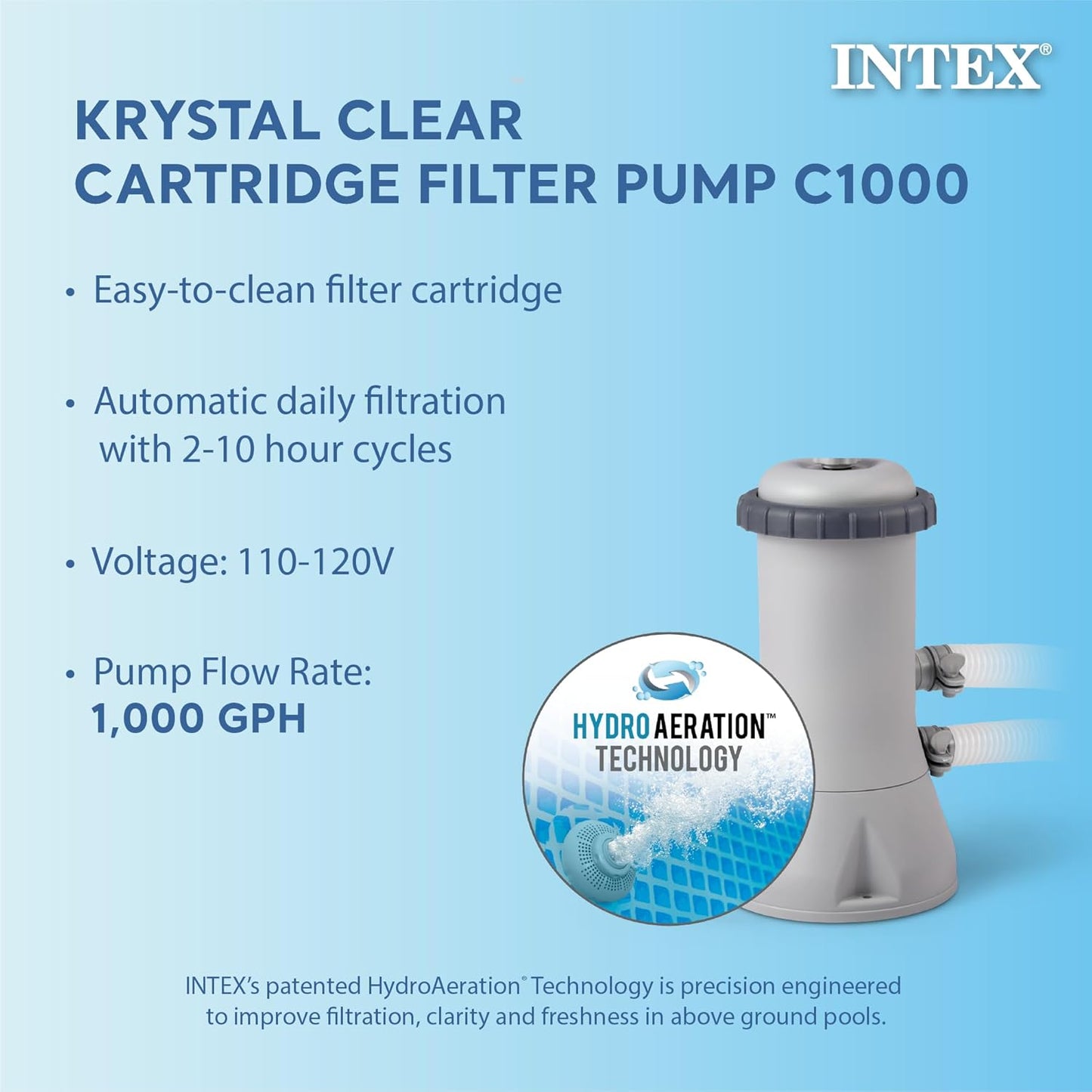 INTEX 26165EH Easy Set Inflatable Swimming Pool Set: 15ft x 42in – Includes 1000 GPH Cartridge Filter Pump – Removable Ladder – Pool Cover – Ground Cloth