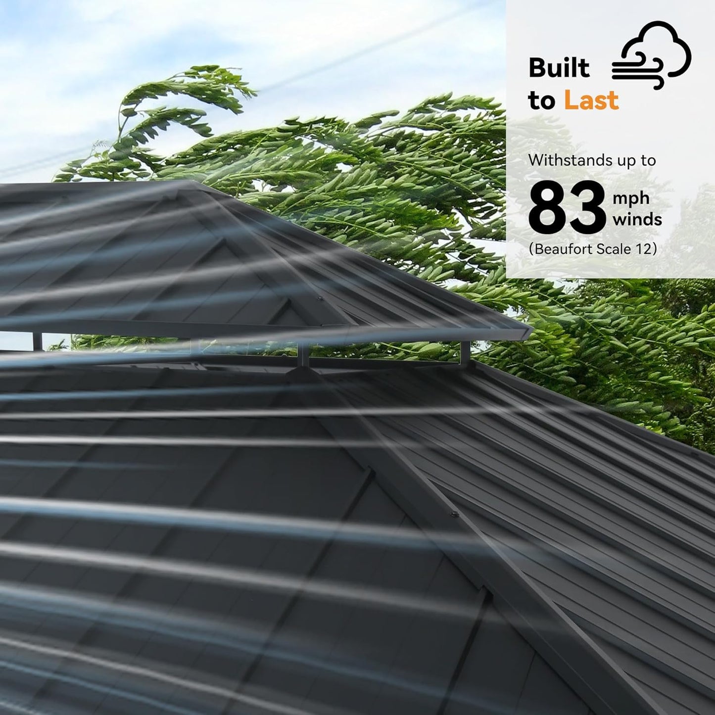 Modern Shade Rosewood Wood Gazebo 10' x 12', Cedar Framed Grill Gazebo with Double Galvanized Steel Roof, Mosquito Netting and Curtains, Permanent Hardtop with Sturdy Hooks for Garden, Backyard, Patio